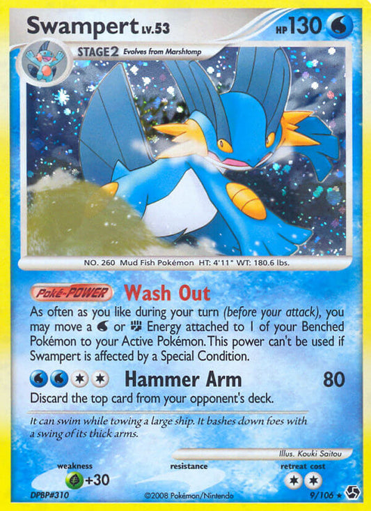 Swampert | Great Encounters | Diamond & Pearl | 9/106 | New Mint | Rare Holo