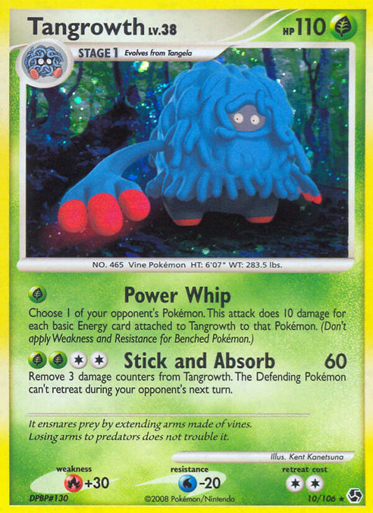 Tangrowth | Great Encounters | Diamond & Pearl | 10/106 | New Mint | Rare Holo