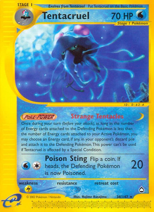 Tentacruel | Aquapolis | E-Card | 38/147 | New Mint | Rare