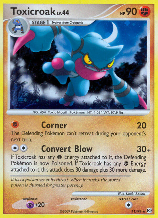 Toxicroak | Arceus | Platinum | 11/99 | New Mint | Rare Holo