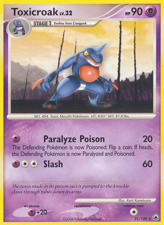 Toxicroak | Majestic Dawn | Diamond & Pearl | 31/100 | New Mint | Rare