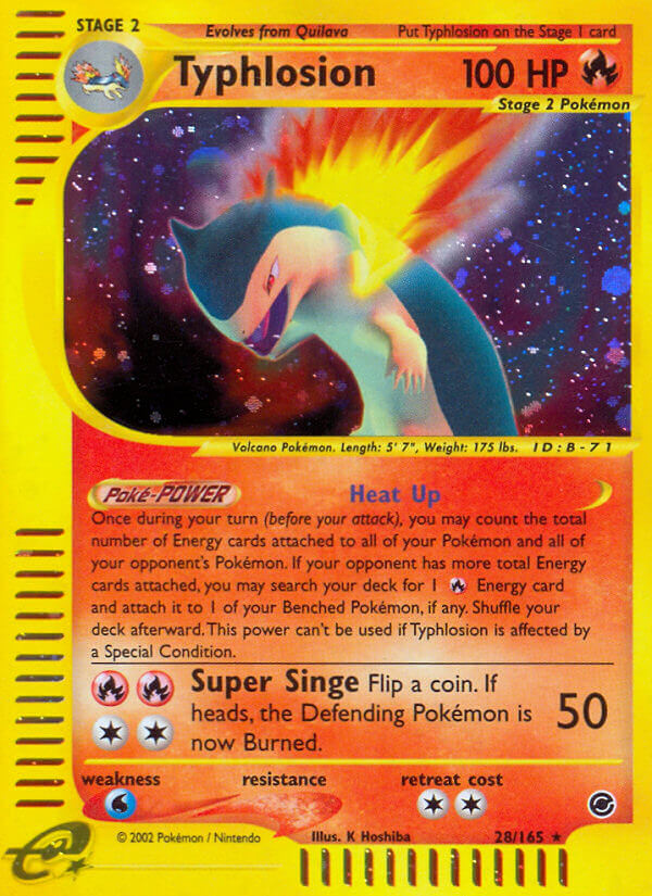 Typhlosion | Expedition | E-Card | 28/165 | New Mint | Rare Holo