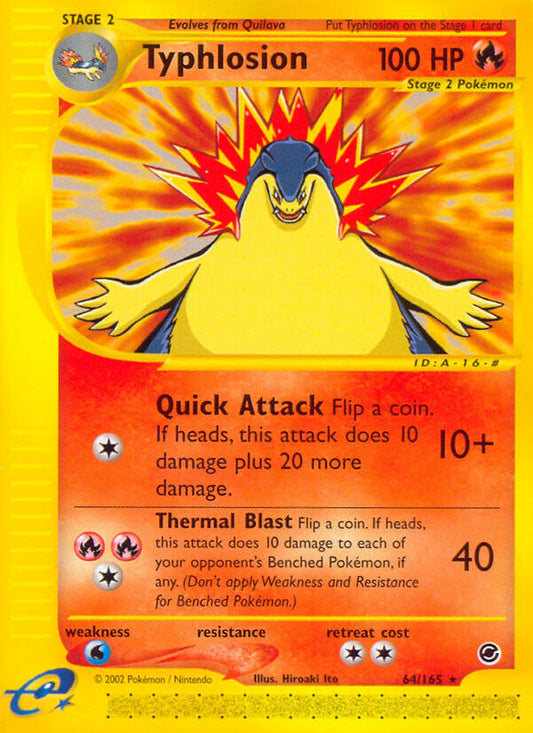 Typhlosion | Expedition | E-Card | 64/165 | New Mint | Rare