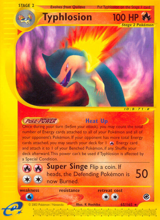 Typhlosion | Expedition | E-Card | 65/165 | New Mint | Rare