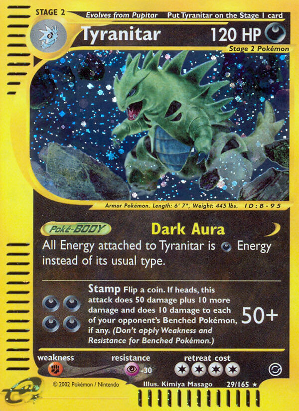 Tyranitar | Expedition | E-Card | 29/165 | New Mint | Rare Holo