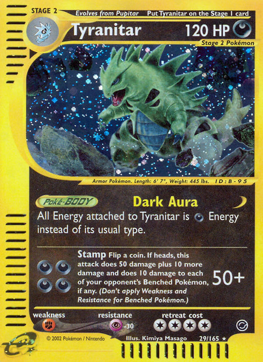 Tyranitar | Expedition | E-Card | 29/165 | New Mint | Rare Holo