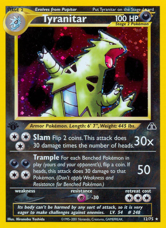 Tyranitar | Neo Discovery | Neo | 12/75 | New Mint | Rare Holo