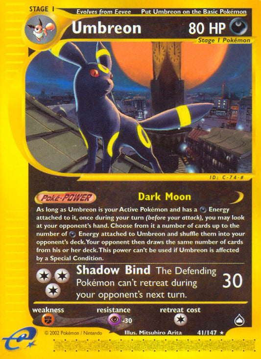 Umbreon | Aquapolis | E-Card | 41/147 | New Mint | Rare