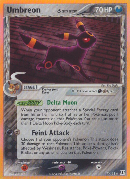 Umbreon | Delta Species | EX | 17/113 | New Mint | Rare Holo