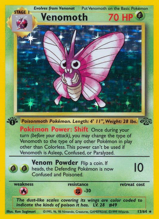 Venomoth | Jungle | Classic | 13/64 | New Mint | Rare Holo