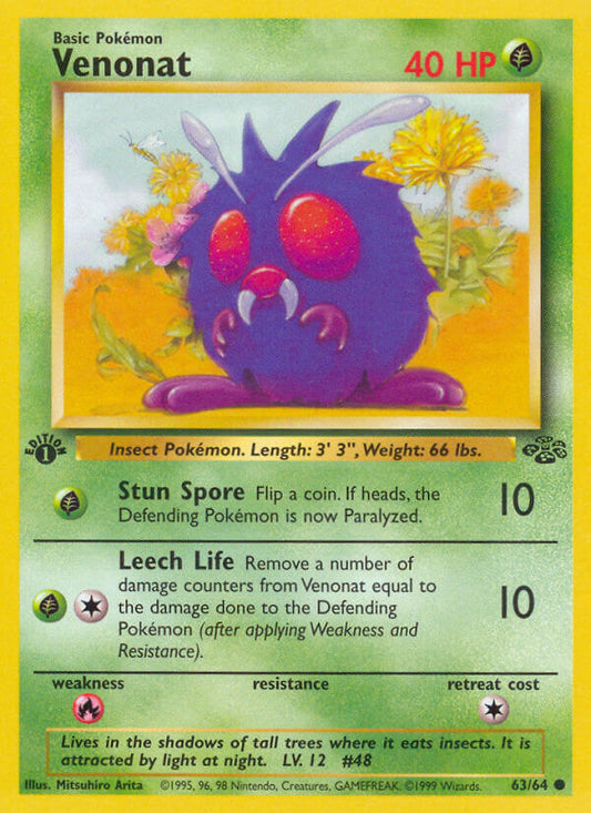 Venonat | Jungle | Classic | 63/64 | New Mint | Common