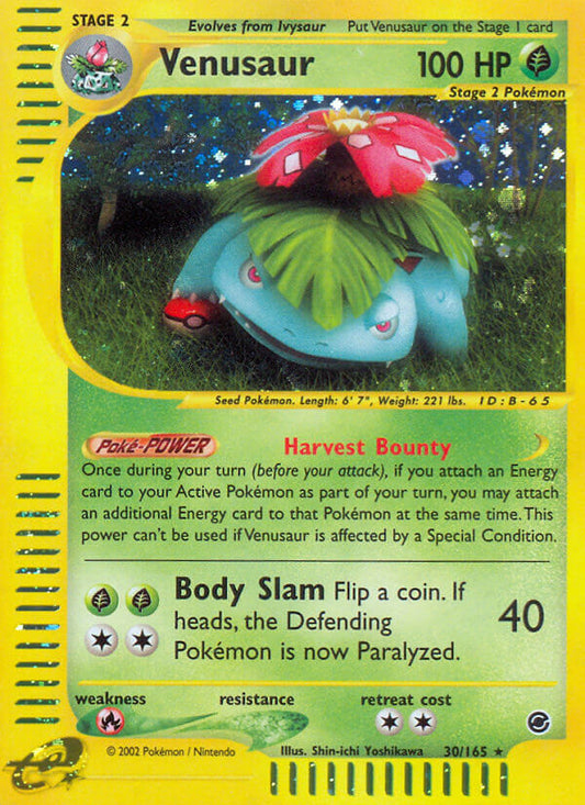 Venusaur | Expedition | E-Card | 30/165 | New Mint | Rare Holo
