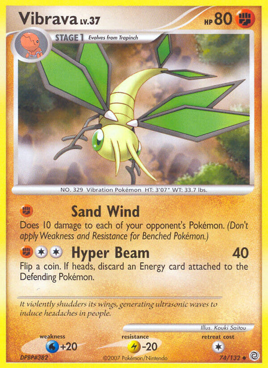 Vibrava | Secret Wonders | Diamond & Pearl | 74/132 | New Mint | Uncommon