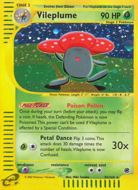 Vileplume | Expedition | E-Card | 31/165 | New Mint | Rare Holo