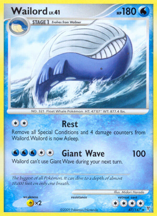 Wailord | Supreme Victors | Platinum | 47/147 | New Mint | Rare