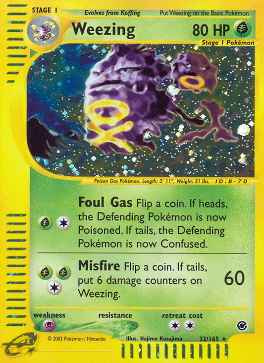 Weezing | Expedition | E-Card | 32/165 | New Mint | Rare Holo