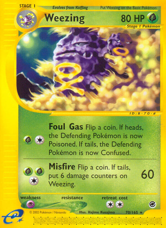 Weezing | Expedition | E-Card | 70/165 | New Mint | Rare
