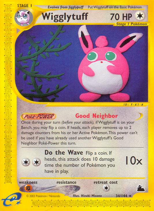 Wigglytuff | Skyridge | E-Card | 34/144 | New Mint | Rare