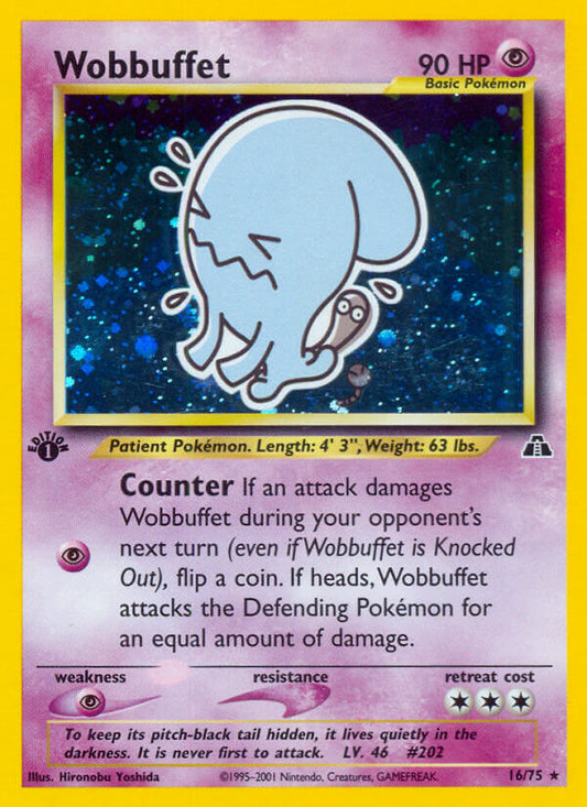 Wobbuffet | Neo Discovery | Neo | 16/75 | New Mint | Rare Holo
