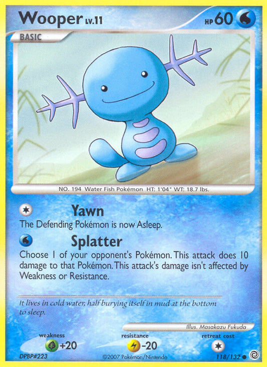 Wooper | Secret Wonders | Diamond & Pearl | 118/132 | New Mint | Common