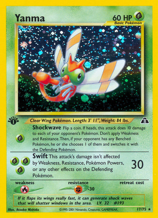 Yanma | Neo Discovery | Neo | 17/75 | New Mint | Rare Holo