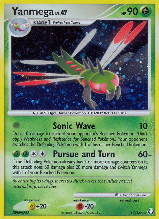 Yanmega | Legends Awakened | Diamond & Pearl | 17/146 | New Mint | Rare Holo