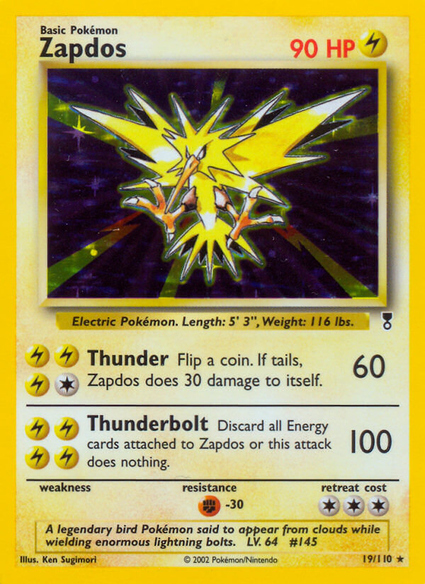 Zapdos | Legendary Collection | Other | 19/110 | New Mint | Rare Holo