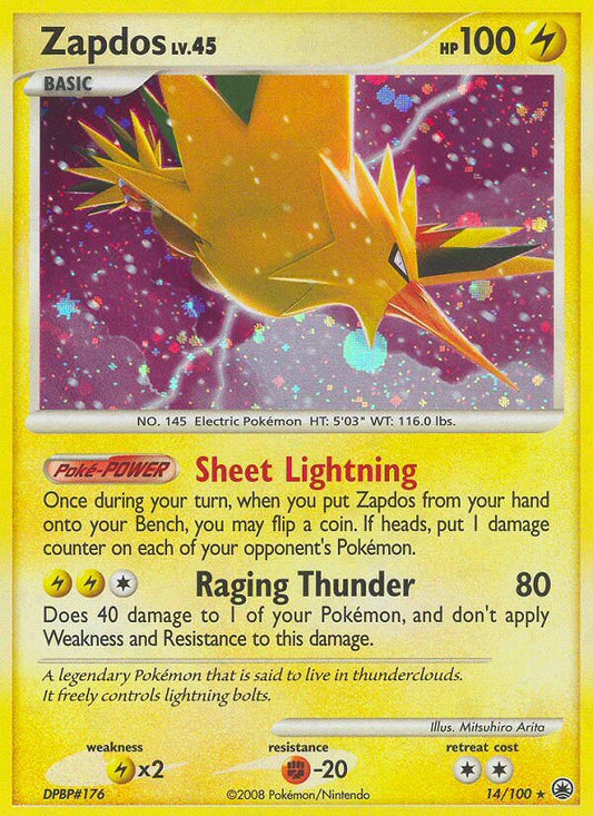 Zapdos | Majestic Dawn | Diamond & Pearl | 14/100 | New Mint | Rare Holo
